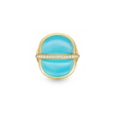 Marceline Amrita Round Ring In Sea Blue Chalcedony Amrita Round Ring In Sea Blue Chalcedony