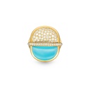 Marceline Amrita Round Ring In Sea Blue Chalcedony And Diamonds Amrita Round Ring In Sea Blue Chalcedony And Diamonds