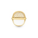 Marceline Amrita Round Ring In White Ceramic And Diamonds Amrita Round Ring In White Ceramic And Diamonds