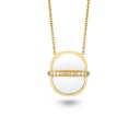 Marceline Amrita Small Round Necklace In White Ceramic Amrita Small Round Necklace In White Ceramic