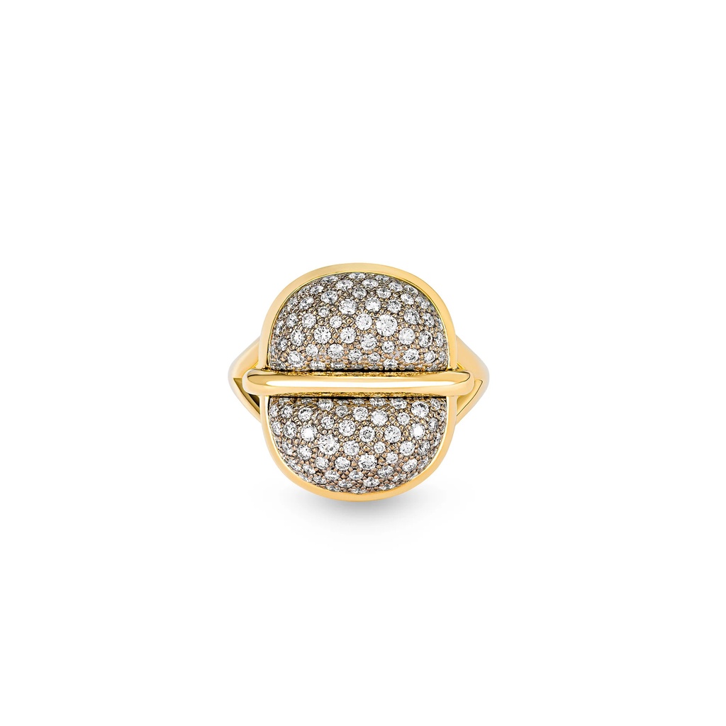 Marceline Amrita Small Round Ring In Full Diamonds Amrita Small Round Ring In Full Diamonds