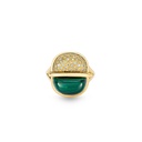 Marceline Amrita Small Round Ring In Malachite And Diamonds Amrita Small Round Ring In Malachite And Diamonds