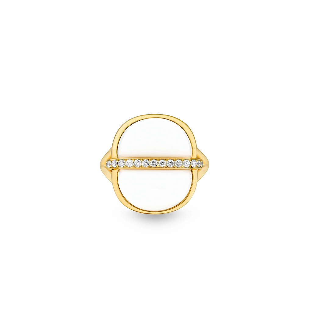 Marceline Amrita Small Round Ring In White Ceramic Amrita Small Round Ring In White Ceramic