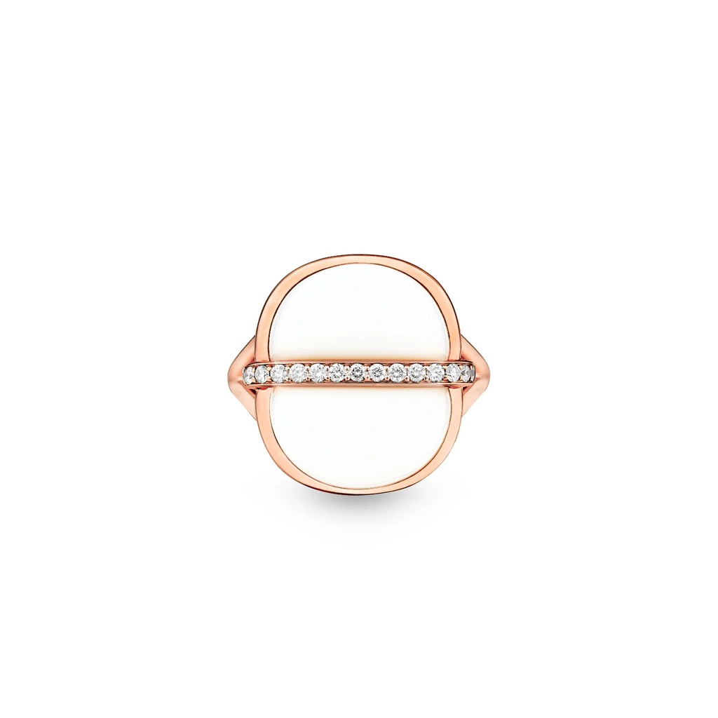 Marceline Amrita Small Round Ring In White Ceramic Amrita Small Round Ring In White Ceramic #3