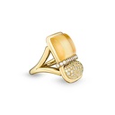 Marceline Amrita Square Duplet Ring In Yellow Mother Of Pearl, Citrine, And Diamonds Amrita Square Duplet Ring In Yellow Mother Of Pearl, Citrine, And Diamonds #2