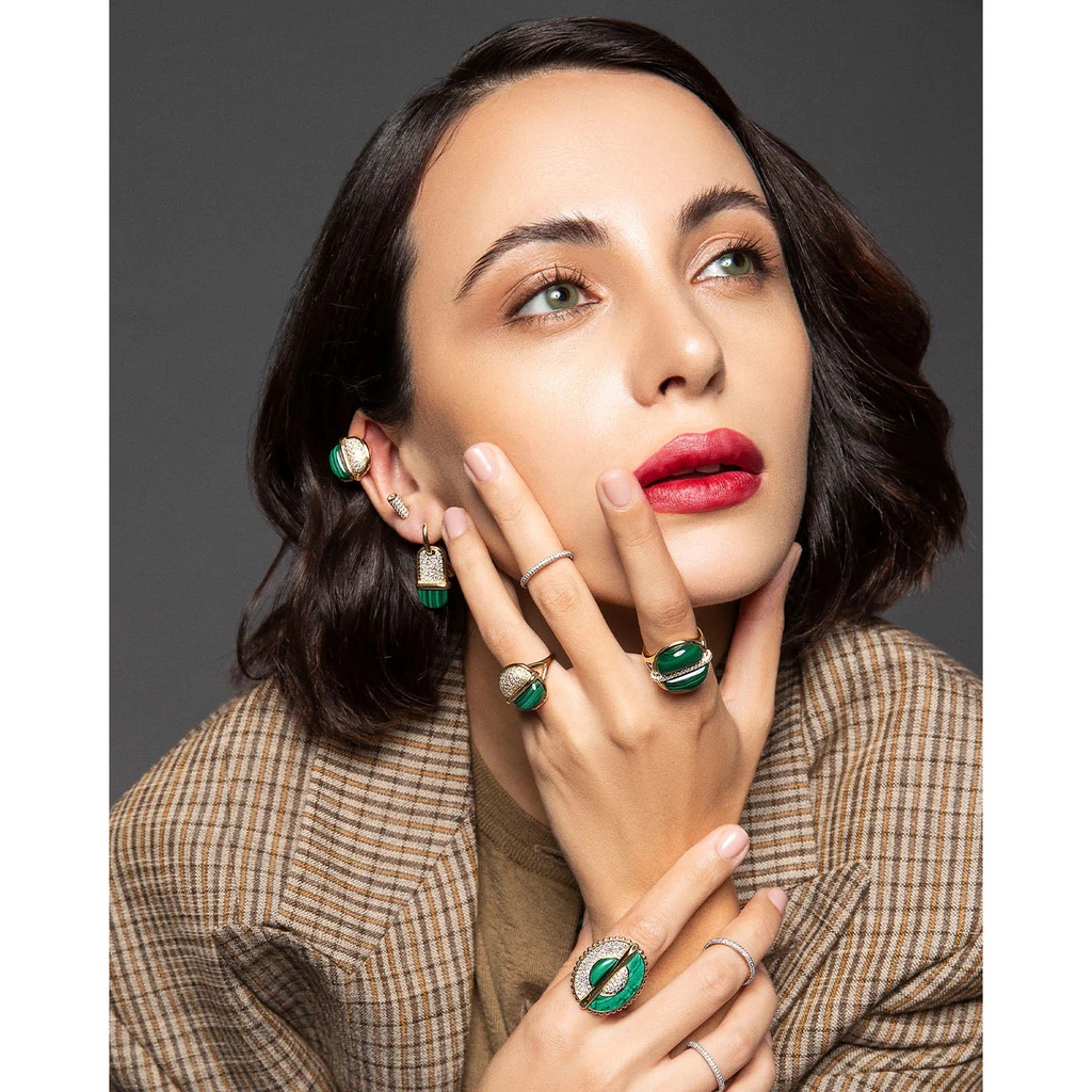 Marceline As Above So Below Ring In Malachite And Diamonds As Above So Below Ring In Malachite And Diamonds #2