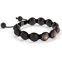 Shamballa Jewels Black Gold Diamond & Ceramic 10mm Bead Braided Bracelet D234701 #3