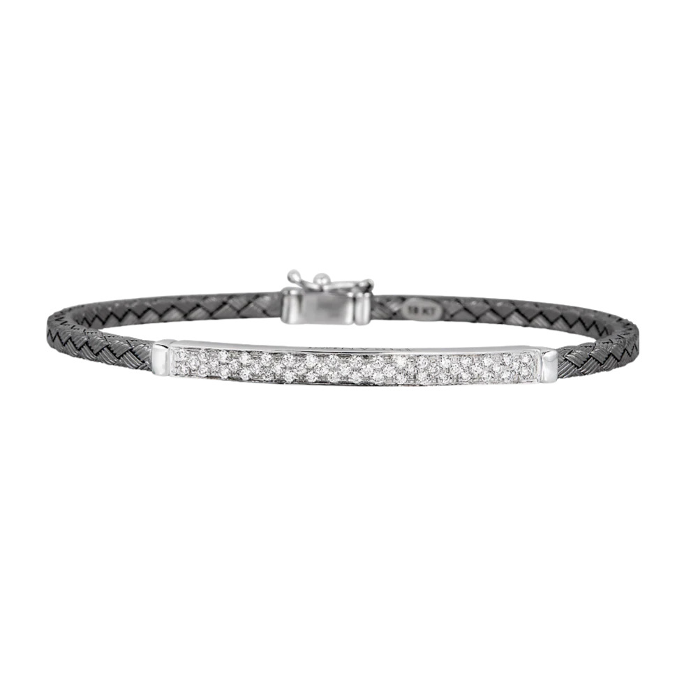 Piranesi Black Gold Oro Woven Bracelet B4487WD-BG