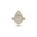 Marceline Daisy Pear-Shape Ring In Full Diamonds Daisy Pear-Shape Ring In Full Diamonds