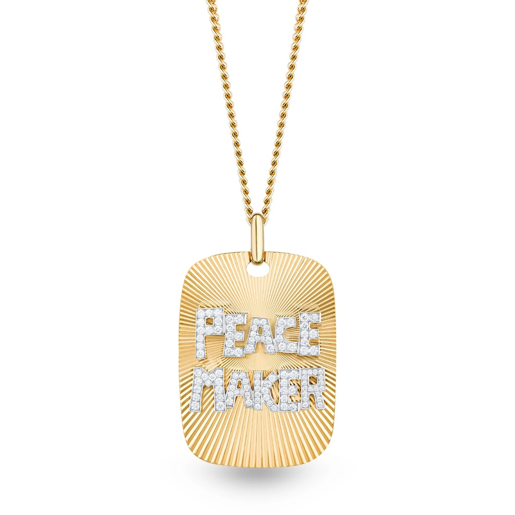 Marceline Diamond Peace Maker Necklace P043AYWG-MR/CH014YG70