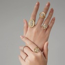 Marceline Full Diamond Seven Sisters Ring R049AYG-MR48 #5