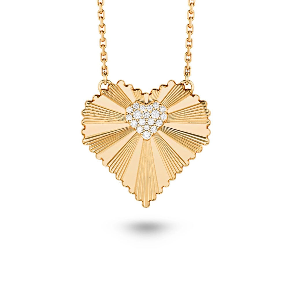 Marceline Medium Heart Of The World Necklace AN034APG-MR