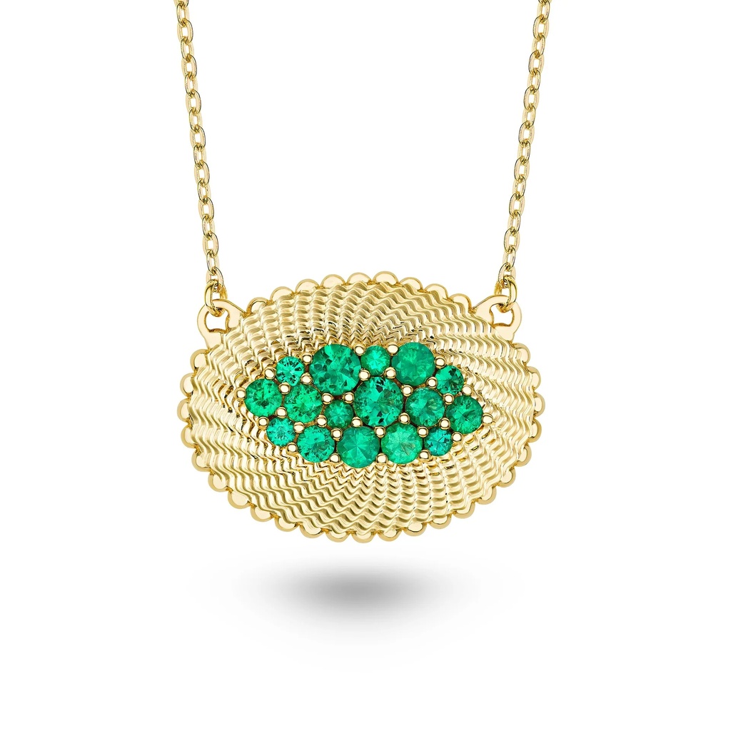 Marceline Nebula Cloud Emerald Necklace AN032AEMYG-MR