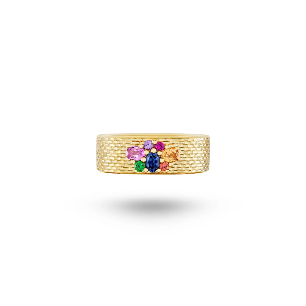 Marceline Pleiades Rainbow Ring R060BMSYG-MR48