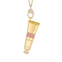Marceline Pure Love Remedy Necklace With Pink Enamel P060AYGP-MR/CH