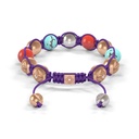 Shamballa Jewels Rose & White Gold Diamond Turquoise & Coral 10mm Bead Braided Bracelet D234725 #2