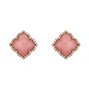 Piranesi Rose Gold Capri Small Flower Earrings - Pink Opal E5240-P
