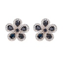 Piranesi Rose Gold Classic Flower Earrings E5045-BK