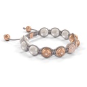 Shamballa Jewels Rose Gold Diamond & Moonstone 10mm Bead Braided Bracelet (Left View)
