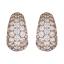 Piranesi Rose Gold Dome Huggie Earring E5406-DIA/RG