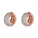 Piranesi Rose Gold Dome Huggie Earring E5406-DIA/RG #2