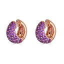 Piranesi Rose Gold Dome Huggie Earring - Amethyst E5406-AM #2