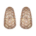 Piranesi Rose Gold Dome Huggie Earring - Champagne Diamond E5406-CD