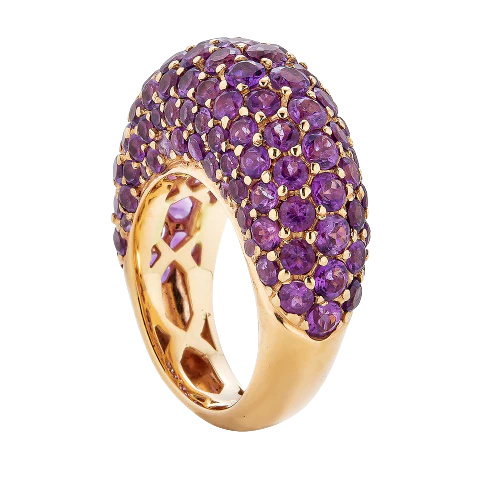 Piranesi Rose Gold Dome Ring - Amethyst #2
