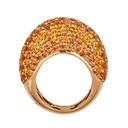 Piranesi Rose Gold Dome Ring - Orange Sapphire