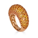 Piranesi Rose Gold Dome Ring - Orange Sapphire #2