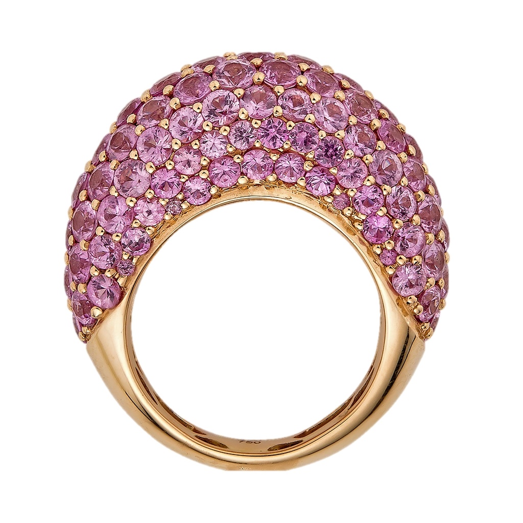 Piranesi Rose Gold Dome Ring - Pink Sapphire