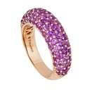 Piranesi Rose Gold Dome Small Ring - Amethyst