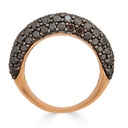 Piranesi Rose Gold Dome Small Ring - Black Diamond #2