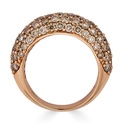 Piranesi Rose Gold Dome Small Ring - Champagne Diamond #2
