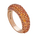 Piranesi Rose Gold Dome Small Ring - Orange Sapphire