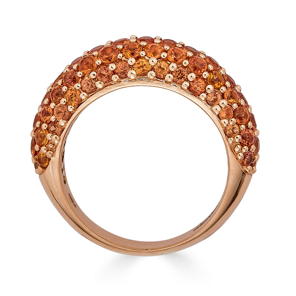 Piranesi Rose Gold Dome Small Ring - Orange Sapphire #2