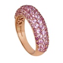 Piranesi Rose Gold Dome Small Ring - Pink Sapphire