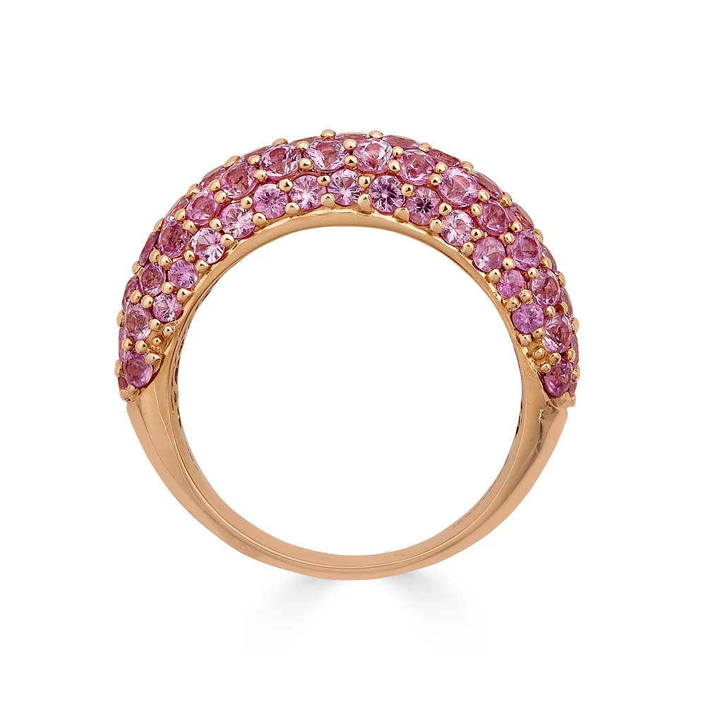 Piranesi Rose Gold Dome Small Ring - Pink Sapphire #2