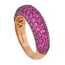 Piranesi Rose Gold Dome Small Ring - Pink Sapphire