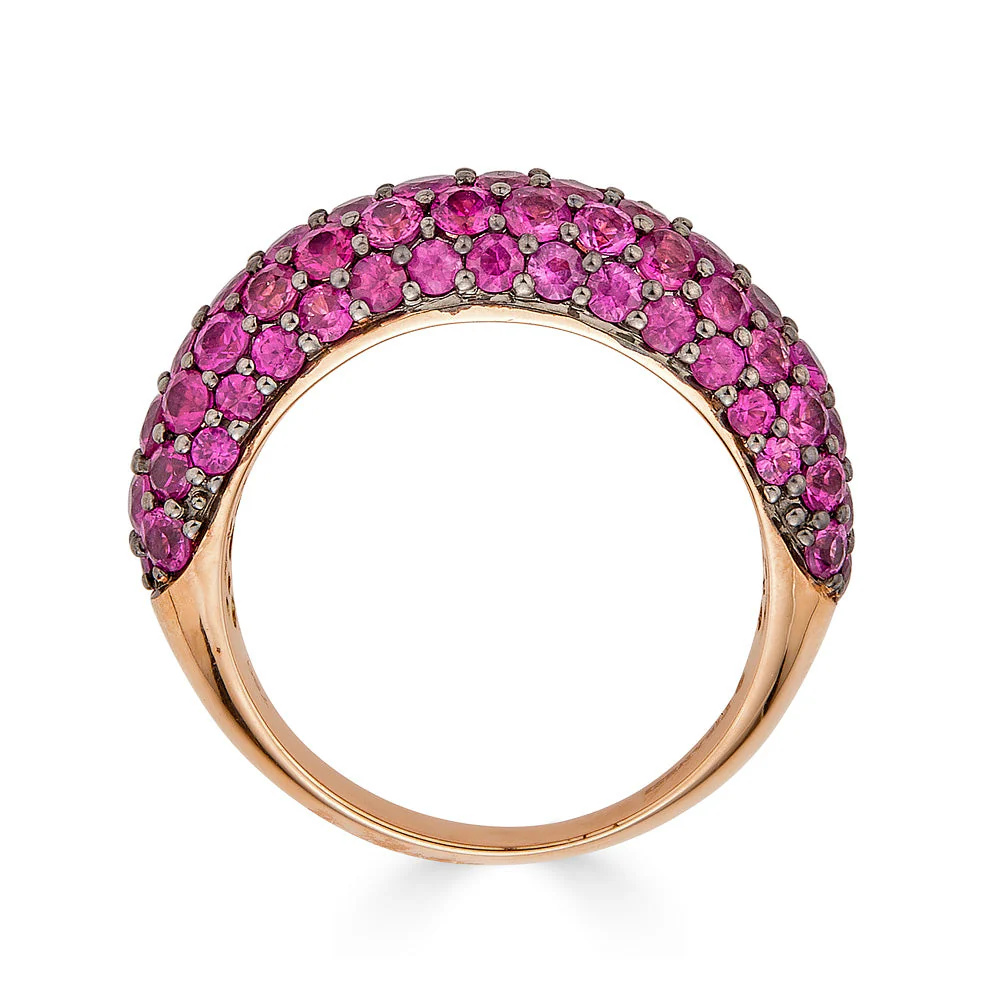 Piranesi Rose Gold Dome Small Ring - Pink Sapphire #2