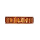 Piranesi Rose Gold Eternity Channel Set Band - Orange Sapphire