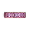 Piranesi Rose Gold Eternity Channel Set Band - Pink Sapphire