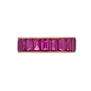Piranesi Rose Gold Eternity Channel Set Band - Pink Sapphire