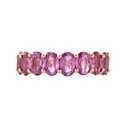 Piranesi Rose Gold Eternity Oval Band - Pink Sapphire