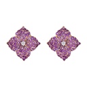 Piranesi Rose Gold Fiore Large Flower Earrings - Amethyst E4673-AM/RG