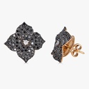 Piranesi Rose Gold Fiore Large Flower Earrings - Black Diamond E4673-BD/RG #2