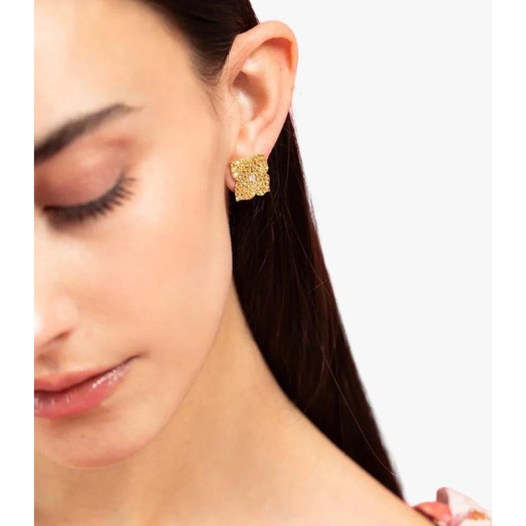 Piranesi Rose Gold Fiore Large Flower Earrings - Black Diamond E4673-BD/RG #3