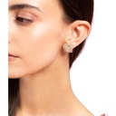 Piranesi Rose Gold Fiore Large Flower Earrings - Champagne Diamond E4673-CD/RG #3