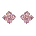 Piranesi Rose Gold Fiore Large Flower Earrings - Pink Sapphire E4673-PS/RG