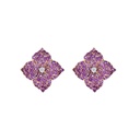 Piranesi Rose Gold Fiore Small Flower Earrings - Amethyst E4514-AM/RG